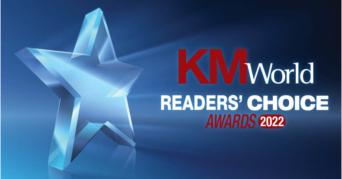 Northern Light wins 2022 KMWorld Readers' Choice Award for content management